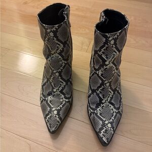 Circus by Sam Edelman Snakeskin Patterned Ankle Boots
